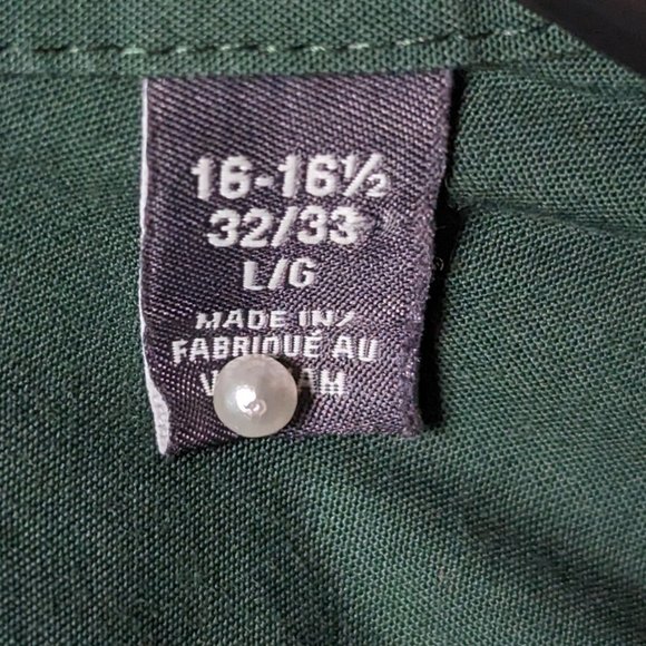 Van Heusen* Men's Long Sleeve Button Down Curved Hem Chest Pocket Shirt~ Large - Picture 5 of 10